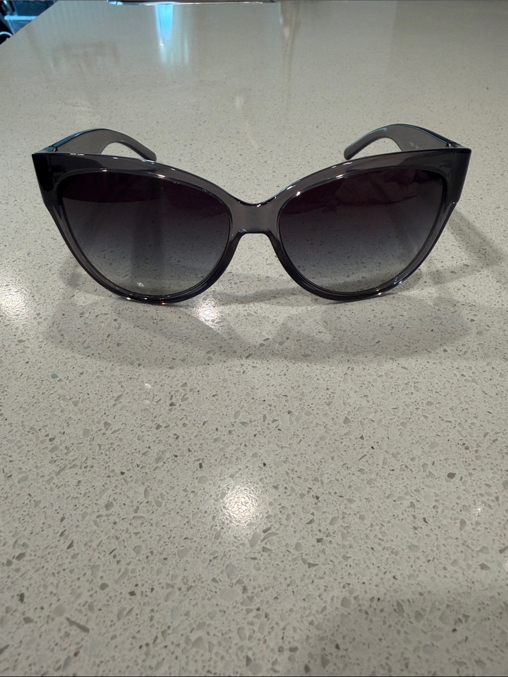 Tory Burch Gradient smoke grey Cat Eye Sunglasses with Orange Case